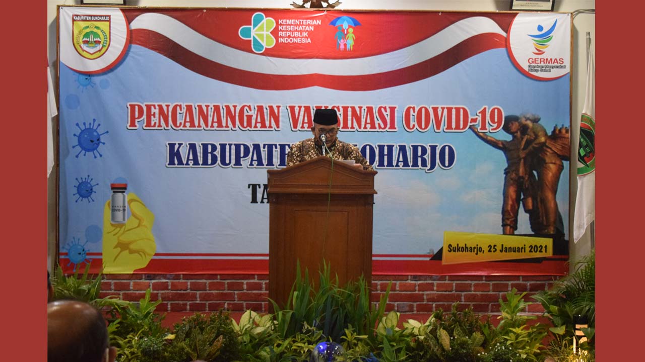 Pencanangan Vaksinasi Covid-19 di Kab. Sukoharjo Dilaksanakan di RSUD Ir. Soekarno Sukoharjo